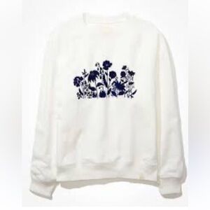 AMERICAN EAGLE Sweatshirt florals Crew Neck NWOT